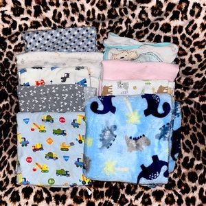 Baby blankets and one towel